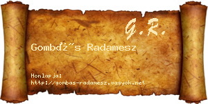 Gombás Radamesz névjegykártya
